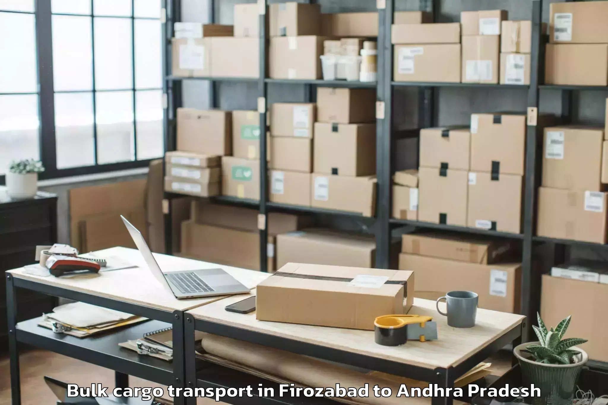 Hassle-Free Firozabad to Pedaparupudi Bulk Cargo Transport